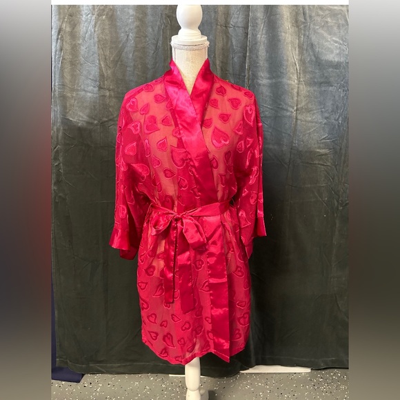 Red sheer robe. SZ M never worn - Picture 1 of 3